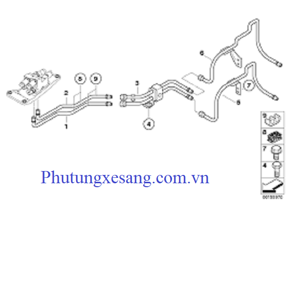 Bản lề hộp để đồ BMW X5 X6 E70 E71 ( Số 11 )-51169177780-5