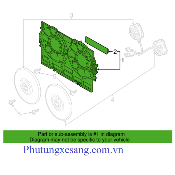Lồng quạt két nước Audi Q5 A6 A7 S4 S5 2012-20-4H0121207B