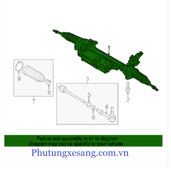 Thước lái BMW X3-32106889084-32106881117-32106875240-3