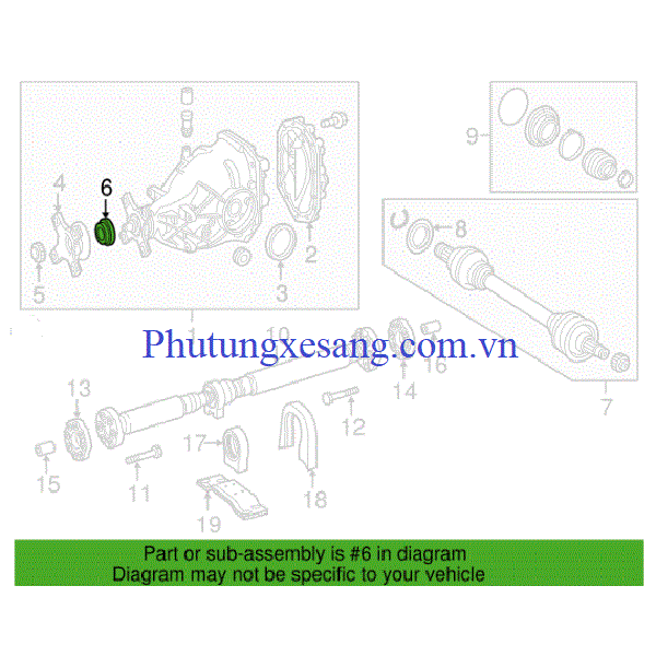 Phớt đầu hộp cầu sau Mercedes GLE400 GLS450-A0249979947