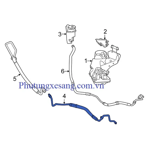 Ống cao áp từ bơm vào thước lái Mercedes S350-A2214608324
