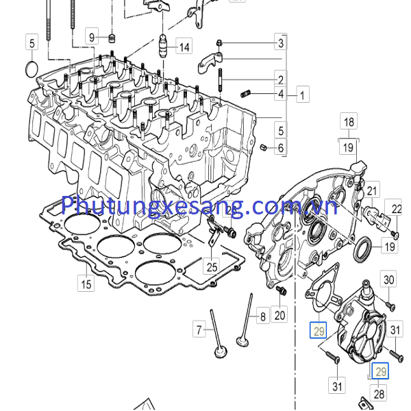 Gioăng bơm chân không Posrche Audi Volkswage-95511058100