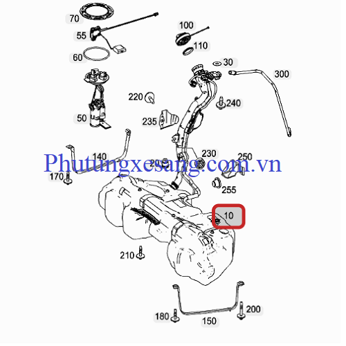 Bình xăng Mercedes GLC300 GLC350e-A2534705700
